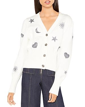 Cinq A Sept Hearts And Stars Embroidered Cardigan