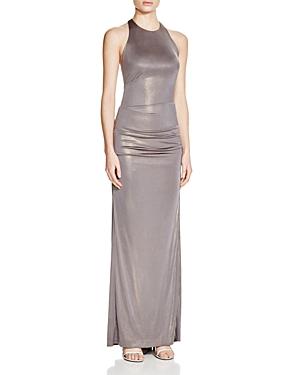 Nicole Miller Sleeveless Ruched Gown