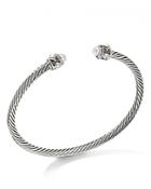 David Yurman Renaissance Cuff Bracelet With Cultured Freshwater Opalescent Pearl & 18k Yellow Gold - 100% Exclusive