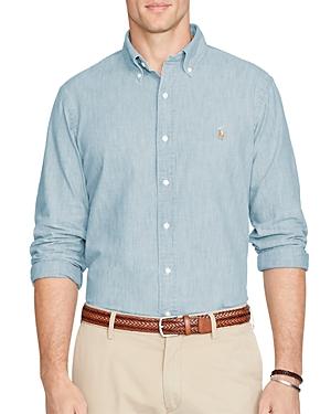 Polo Ralph Lauren Classic Fit Long Sleeve Chambray Cotton Button Down Shirt