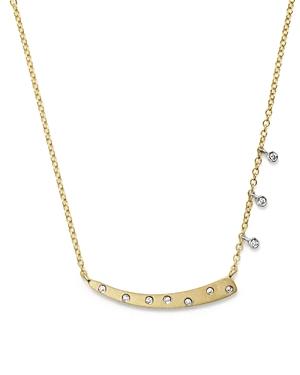 Meira T 14k Yellow Gold Curved Horn Necklace, 16