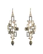 Alexis Bittar Rectangle Cluster Drop Earrings