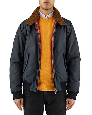 Baracuta G9 Af Waxed Jacket With Faux Fur Collar