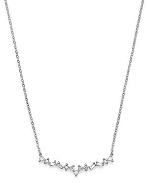 Bloomingdale's Diamond Scatter Bar Necklace In 14k White Gold, 0.20 Ct. T.w. - 100% Exclusive