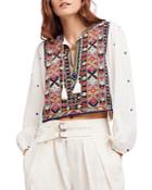 Free People Enter Loveland Embroidered Top