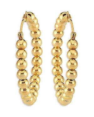 Maison Irem Beaded Hoop Earrings In 18k Gold Plated Sterling Silver