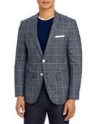 Boss Hutson Wool & Linen Plaid Slim Fit Sport Coat