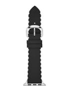 Kate Spade New York Apple Watch Black Scalloped Silicone Strap, 38mm/40mm