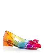 Salvatore Ferragamo Vara Rainbow Jelly Ballet Flats