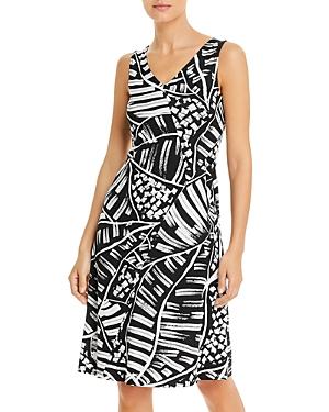Nic+zoe Moonlit Palm Fit-and-flare Dress