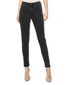 Reiss Lux Mid Rise Skinny Jeans In Washed Black