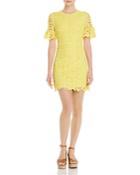 Aqua Short-sleeve Floral-lace Dress - 100% Exclusive