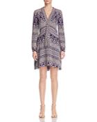 Tory Burch Bourdelle Graphic Floral Silk Dress