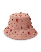 Lele Sadoughi Petunia Embellished Bucket Hat