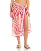 Solid & Striped Abstract Zebra Pareo Swim Cover Up