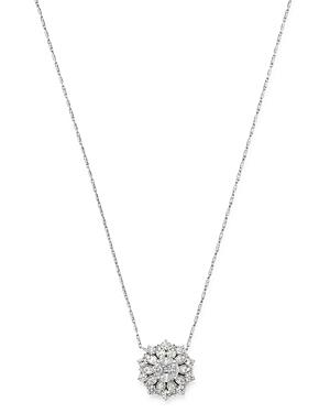 Bloomingdale's Diamond Mosaic Pendant Necklace In 14k White Gold, 0.90 Ct. T.w. - 100% Exclusive