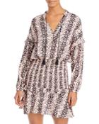 Aqua Snake Print Smocked Mini Dress - 100% Exclusive