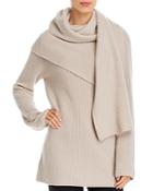 Tory Burch Wool & Cashmere Scarf Sweater