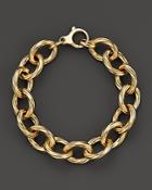 Roberto Coin 18k Yellow Gold Textured Oval Link Bracelet - 100% Exclusive