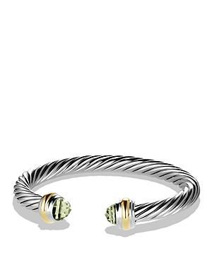 David Yurman Cable Classics Bracelet With Prasiolite And Gold