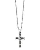 Lagos Sterling Silver Cross Pendant Necklace, 34