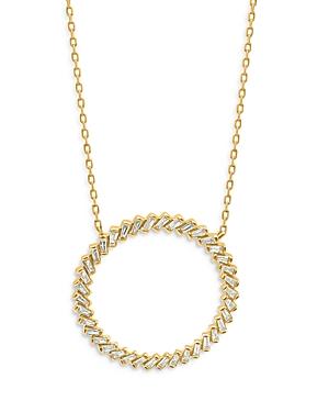 Bloomingdale's Baguette Diamond Circle Pendant Necklace In 14k Yellow Gold, 0.50 Ct. T.w. - 100% Exclusive