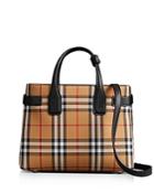 Burberry Banner Small Vintage Check & Leather Structured Tote