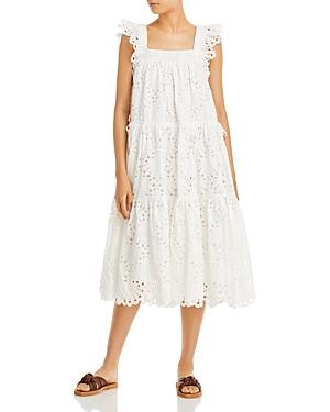 Charina Sarte Flutter Sleeve Midi Dress