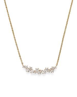Diamond Scatter Necklace In 14k Yellow Gold, .50 Ct. T.w.