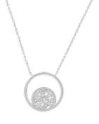 Bloomingdale's Diamond Scattered Circle Pendant Necklace In 14k White Gold, 1.0 Ct. T.w. - 100% Exclusive