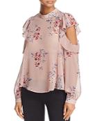 Astr Chantelle Ruffled Cold-shoulder Top