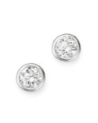 Bloomingdale's Diamond Bezel Set Stud Earrings In 14k White Gold, 0.75 Ct. T.w. - 100% Exclusive