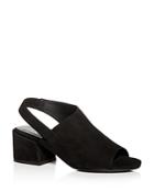 Eileen Fisher Women's Tumbled Nubuck Leather Slingback Block-heel Sandals