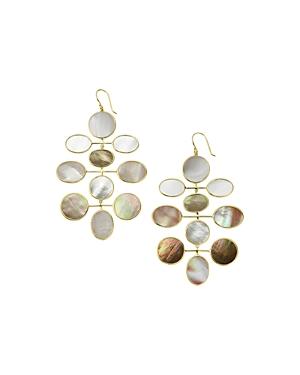 Ippolita 18k Yellow Gold Rock Candy Mother-of-pearl & Brown Shell Drop Earrings