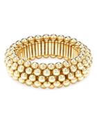 Aqua Ball Multi Row Stretch Bracelet In Gold Tone - 100% Exclusive