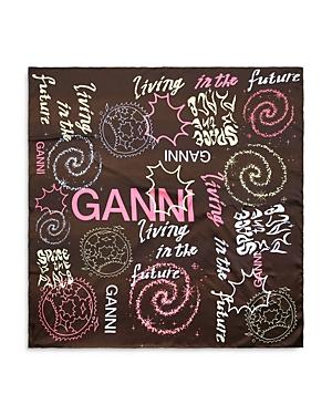 Ganni Silk Twill Scarf
