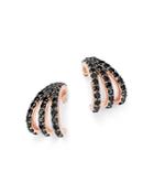 Bloomingdale's Black Diamond Huggie Earrings In 14k Rose Gold, 0.45 Ct. T.w. - 100% Exclusive