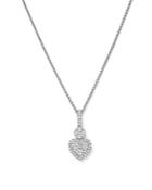 Diamond Heart Pendant Necklace In 14k White Gold, 0.50 Ct. T.w.