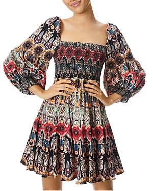 Alice+olivia Julissa Smocked Mini Dress