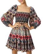 Alice+olivia Julissa Smocked Mini Dress