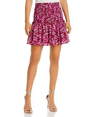 Aqua Smocked Floral Print Skirt - 100% Exclusive