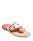Jack Rogers Women's Heart Embroidered Jacks Thong Sandals