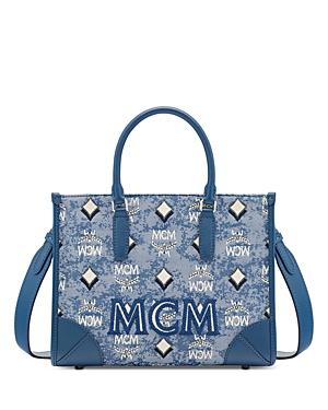 Mcm Vintage Jacquard Small Tote