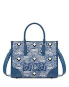 Mcm Vintage Jacquard Small Tote