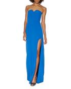 Halston Heritage Notched Strapless Gown