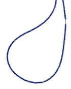 Lagos Sterling Silver Caviar Icon Lapis Five Station Strand Necklace, 34