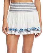 Surf Gypsy Embroidered Mini Skirt Swim Cover-up
