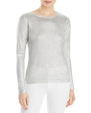 Majestic Filatures Metallic Silk Knit Sweater