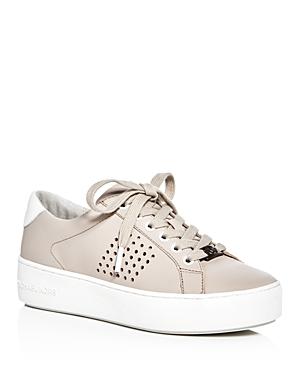 Michael Michael Kors Poppy Perforated Lace Up Platform Sneakers