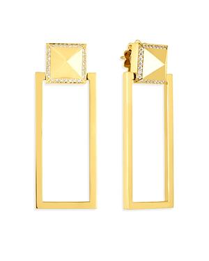 Roberto Coin 18k Yellow Gold Obelisco Diamond Drop Earrings